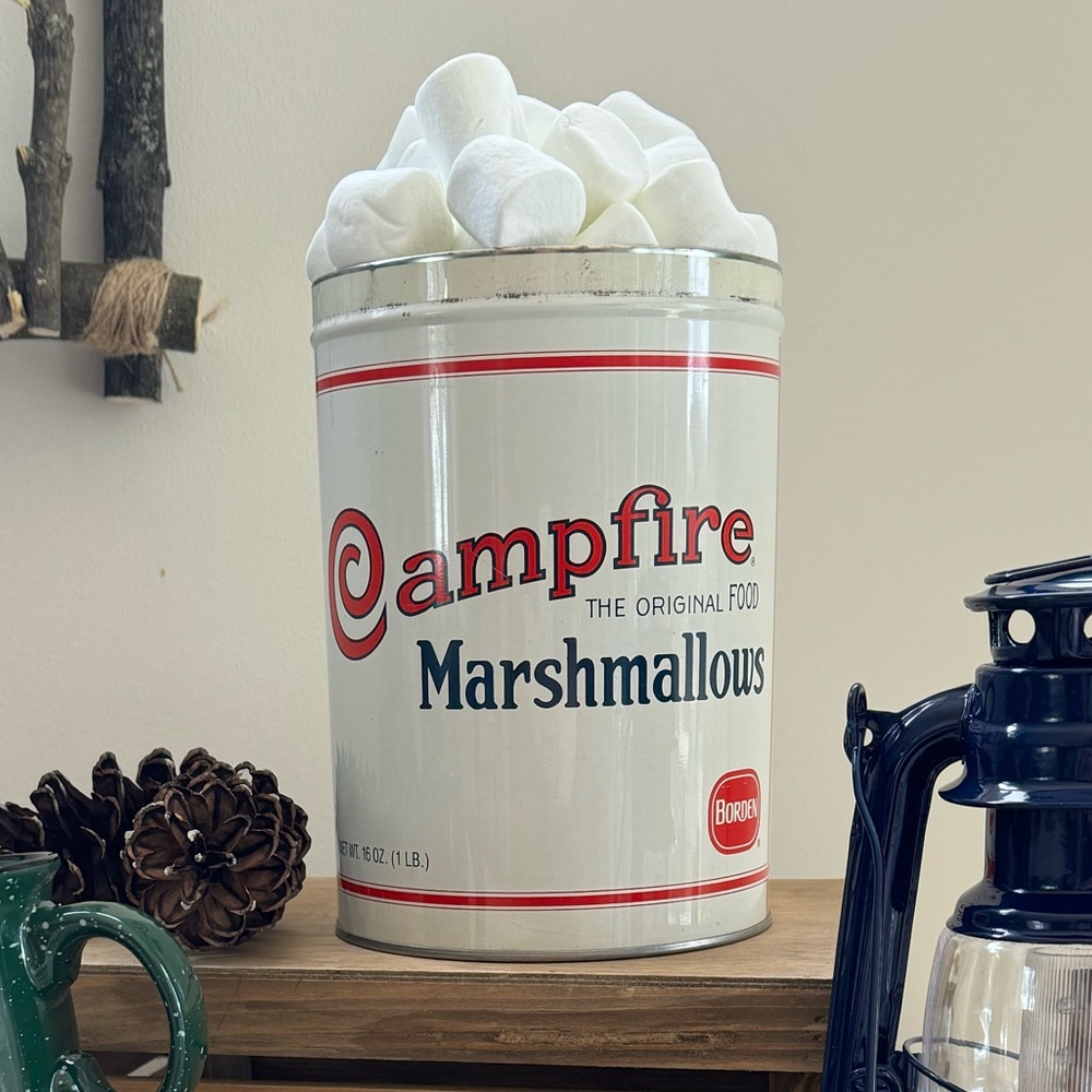 Campfire Marshmallow Vintage Tin